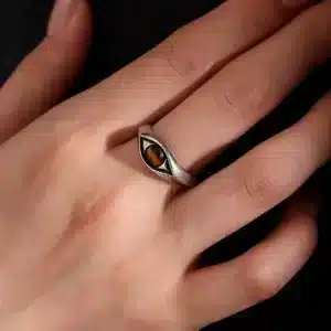 Bague femme oeil de tigre protecteur 1