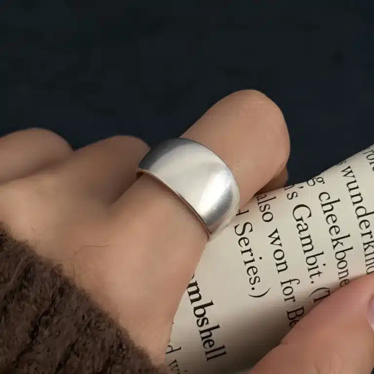 Grosse bague manchette lisse 1