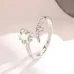 Bague de promesse femme étoile brillante 1