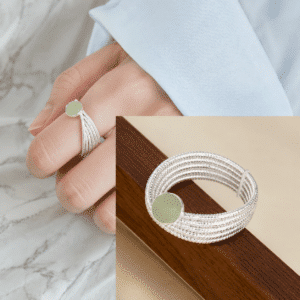 Bague maille argent pour femme