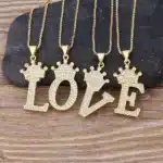 Collier femme personnalisé couronne brillante 3