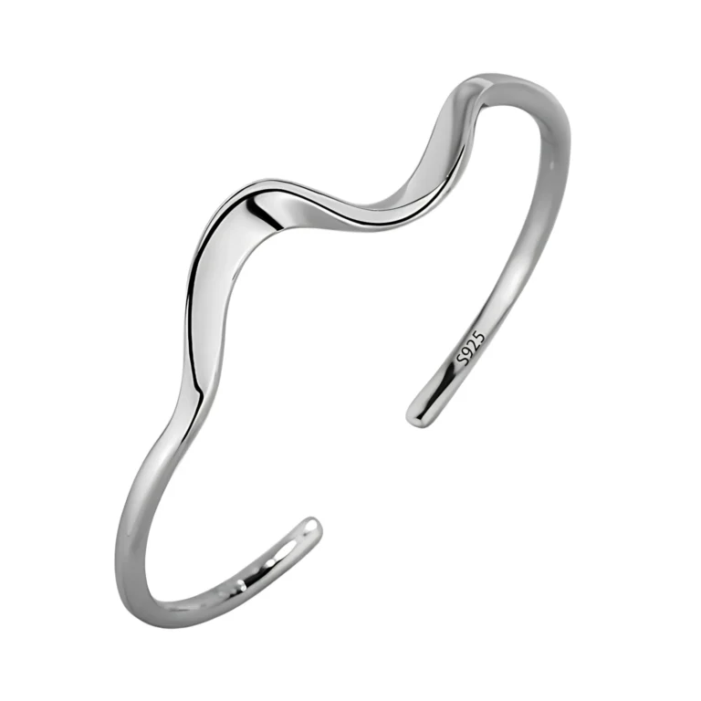 Bracelet jonc ondulé femme 2