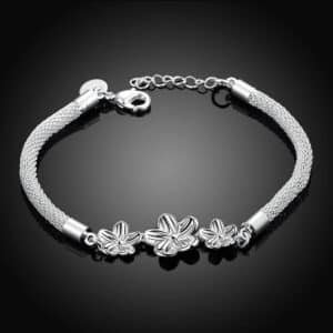 Bracelet femme triple fleurs