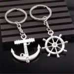 Porte-clés couple ancre gouvernail 1