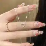 Collier femme argent coeur rose 1
