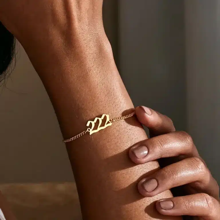 Bracelet femme personnalisé numéro d'ange 2