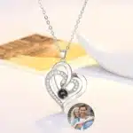 Collier femme photoprojection coeur 3