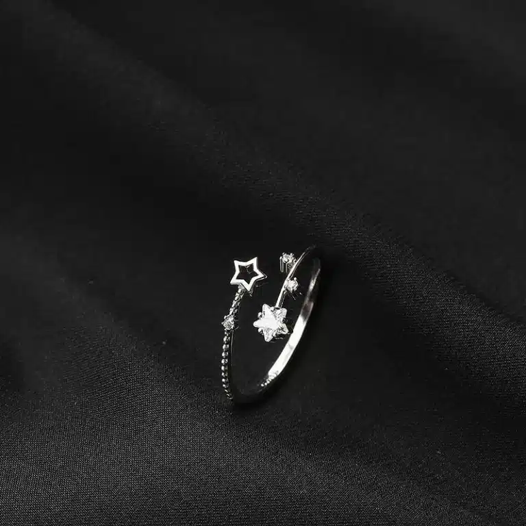 Bague fine femme étoiles 1