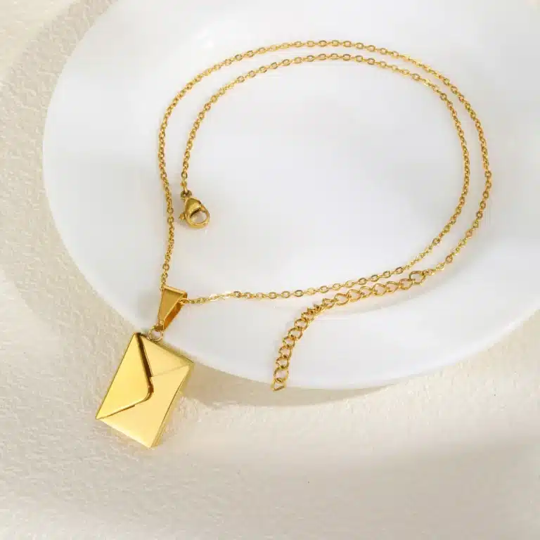 Collier couple personnalisé enveloppe photo 5