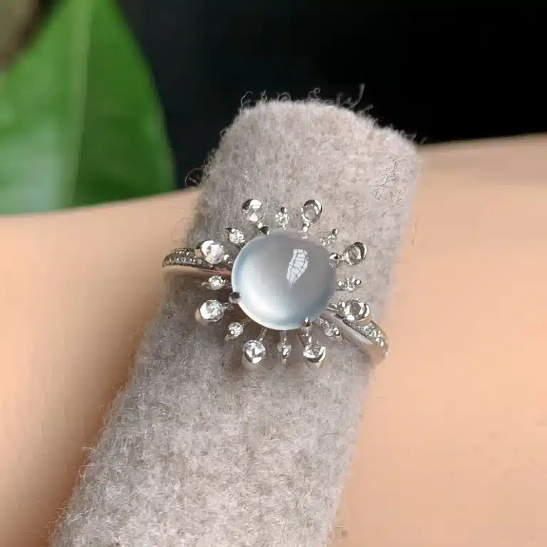 Bague femme fleur nacre argent 1