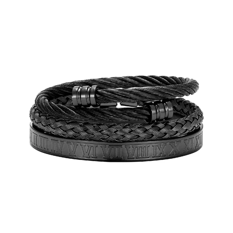 Bracelet homme multi rangs tressé 3
