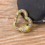Collier cœur mousqueton arc-en-ciel femme 5