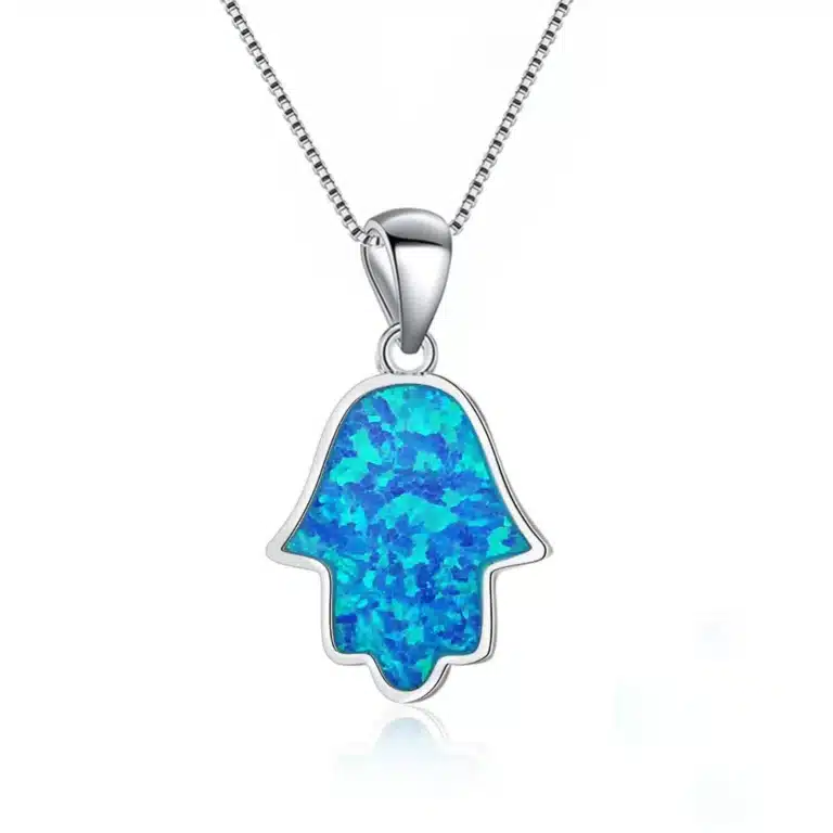 Collier femme main de Fatma opale 1