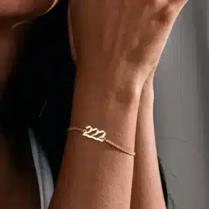 Bracelet femme personnalisé numéro d'ange 1