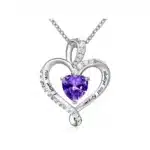 Boite bijoux rose éternelle collier coeur brillant 18