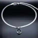 Collier goutte colorée femme 3
