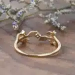 Bague de promesse feuilles d'or 4