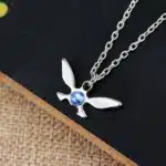 Collier femme papillon bleu 2