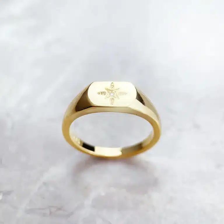 Bague chevalière vintage femme 3