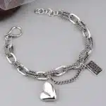 Bracelet chaine romantique coeur 1
