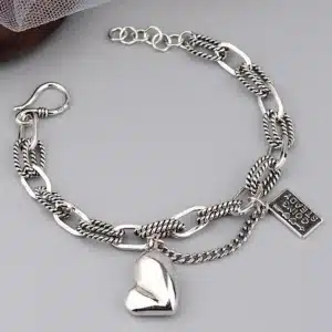 Bracelet chaine romantique coeur 1