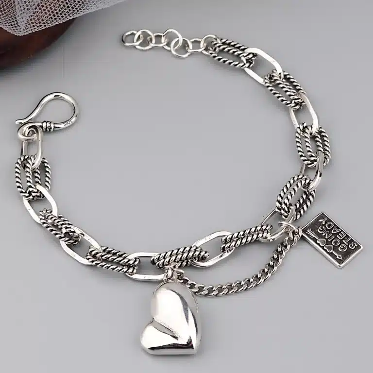 Bracelet chaine romantique coeur 1