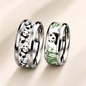 Bague couple panda kawaii