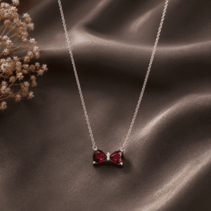Collier femme noeud brillant coloré