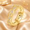 Bague femme soleil dorée