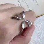 Bague contemporaine argent femme 1