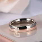 Bague de promesse femme titane 5