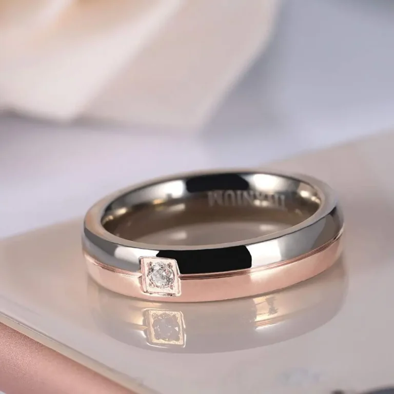 Bague de promesse femme titane 5