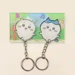Porte-clés mural couple chatons blancs 1