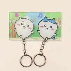 Porte-clés mural couple chatons blancs 1