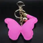 Porte-clés femme papillon rose 4