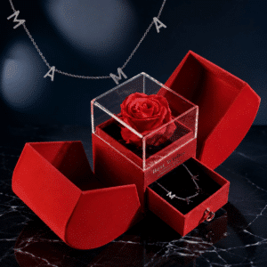 Coffret cadeau rose éternelle fête des mères