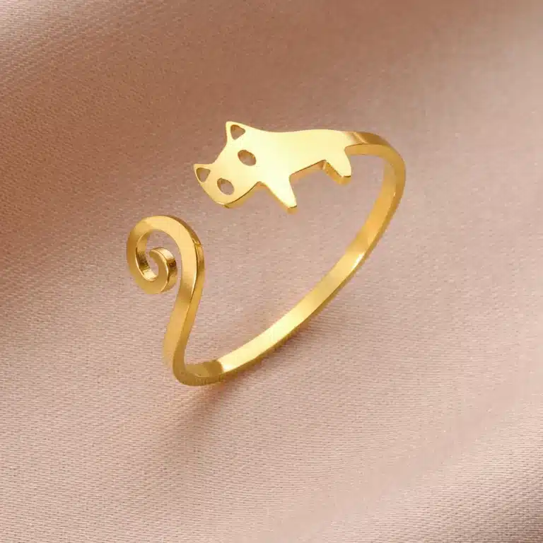 Bague chat mignon pour femme 2