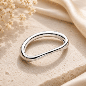 Bague acier minimaliste pour femme