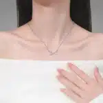 Boite à bijoux rose éternelle avec collier infini 2