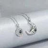 Collier couple personnalisé photo projection lune soleil 4