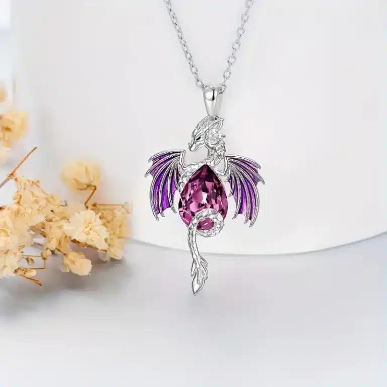 Collier femme dragon brillant 7