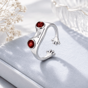 Bague femme grenouille rigolote
