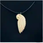 Collier couple ange démon bois 3