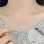 Collier double étoile argent 1