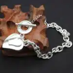 Bracelet femme gros coeur fermoir T 1