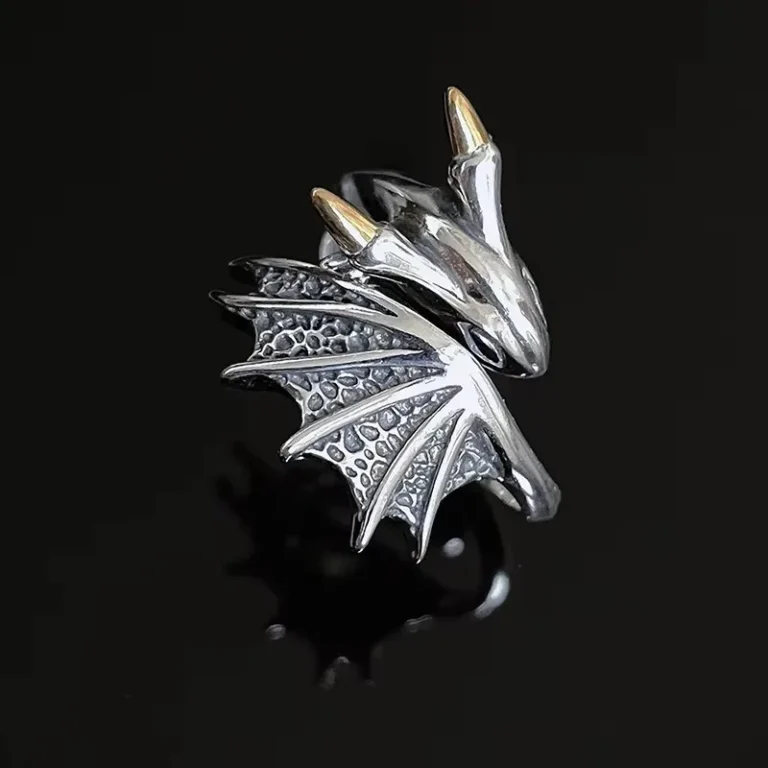 Bague femme dragon gothique 3
