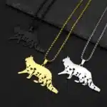 Collier femme chaton avec fleurs 2