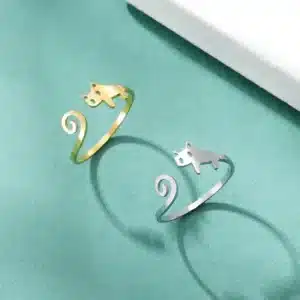 Bague chat mignon pour femme 5
