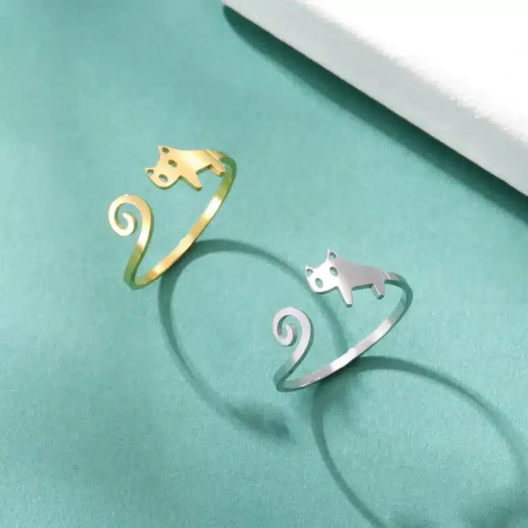Bague chat mignon pour femme 5