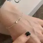 Bracelet épingle à nourrice cœur 1
